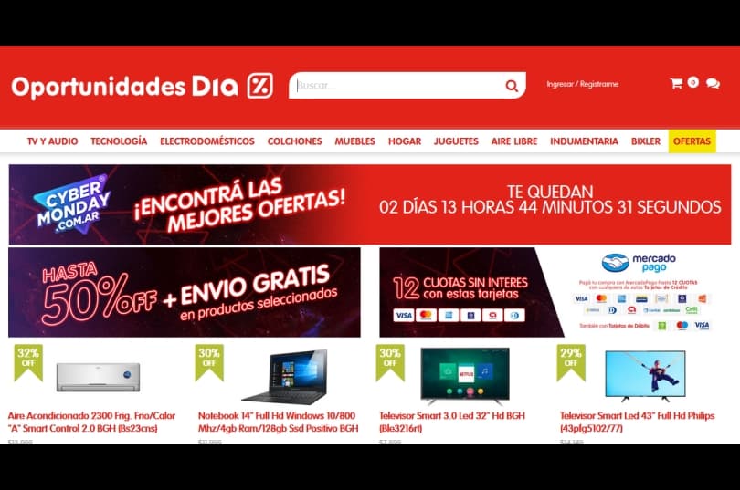 Portada de Supermercados DIA se suma el Cyber Monday con descuentos de hasta 55%