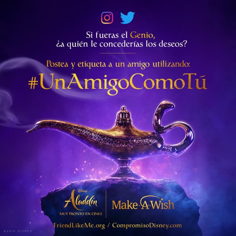 Portada de Disney y Make-A-Wish lanzan el desafío #UnAmigoComoTú con Will Smith para celebrar el estreno de Aladdín