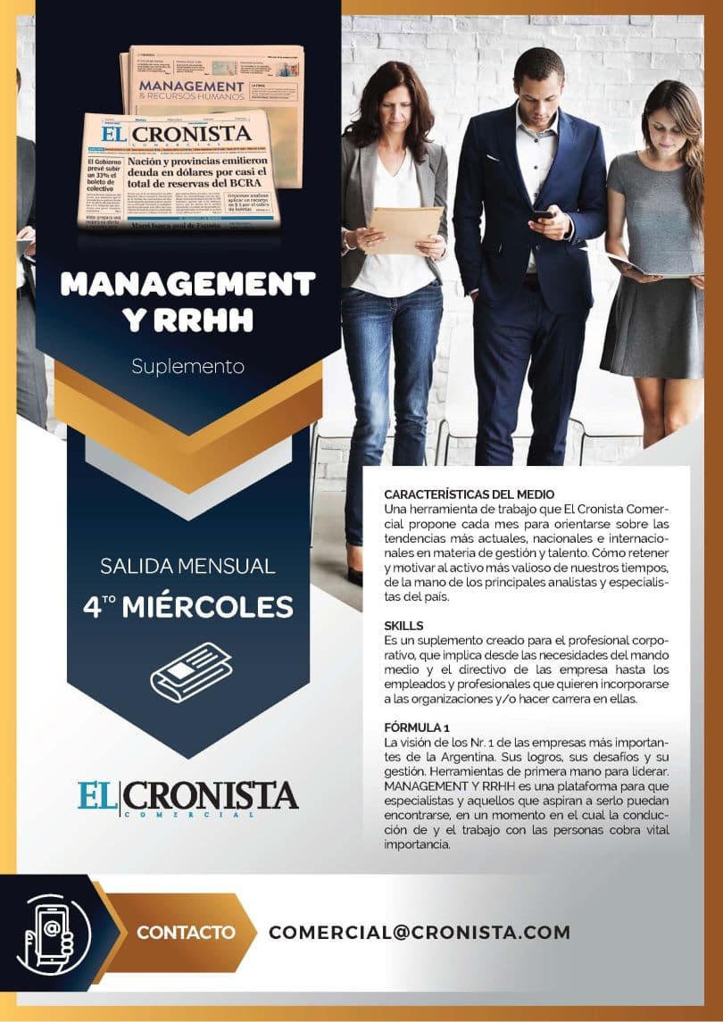 Portada de "Management & Recursos Humanos 2019", el suplemento especial de El Cronista Comercial