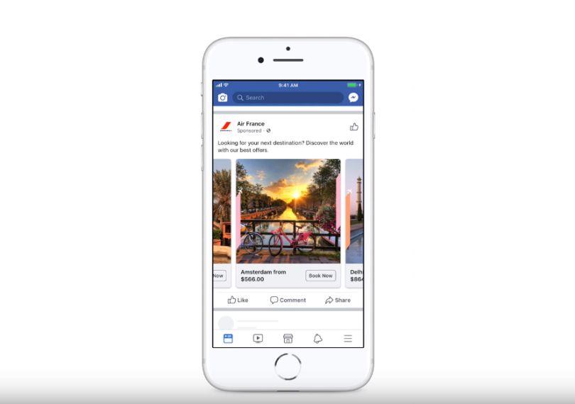 Portada de Facebook presentó Flight Ads, un nuevo formato de anuncios para acercar a viajeros y aerolíneas