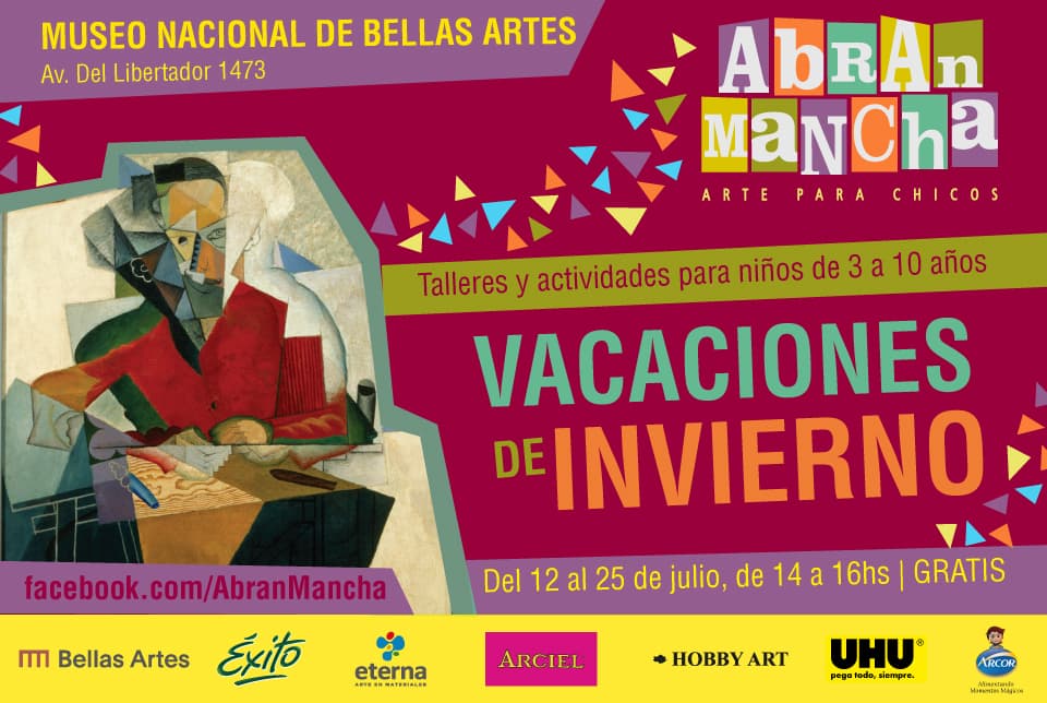 Portada de En vacaciones de invierno, Éxito Línea de Dibujo se suma al ciclo de arte para chicos “Abran mancha” en el MNBA