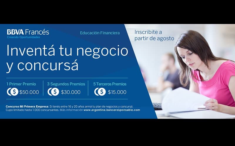 Portada de Lanzamiento del concurso Mi Primera Empresa de BBVA Francés