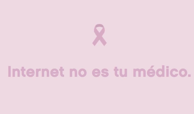 Portada de “Internet no es tu médico”, campaña del GCBA para el Día de la Lucha contra el Cáncer de Mama