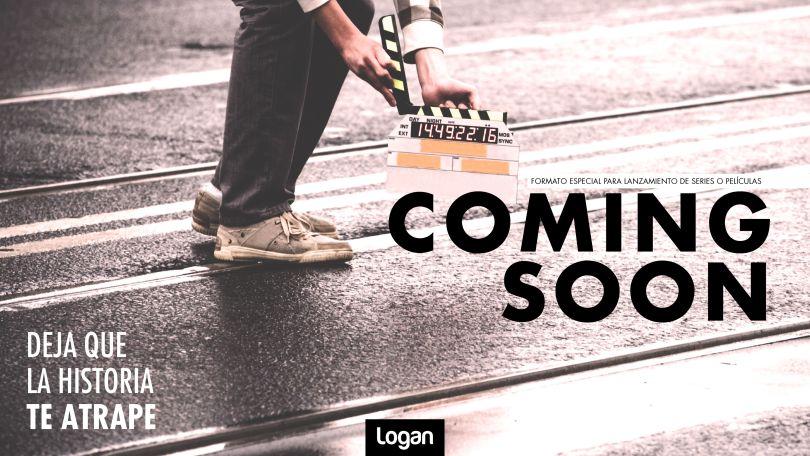 Portada de Logan presenta "Coming Soon", un formato interactivo para el lanzamiento de series y películas