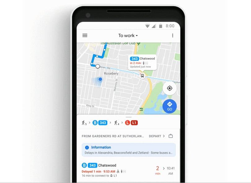 Portada de Google Maps incorpora información del tránsito en tiempo real