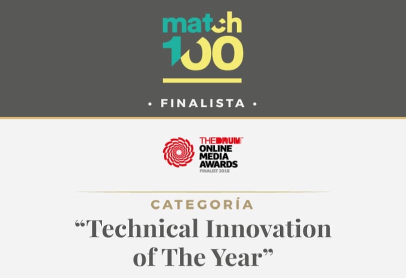 Portada de La 100 FM finalista de The Drum Online Media Awards por el caso “Match 100”