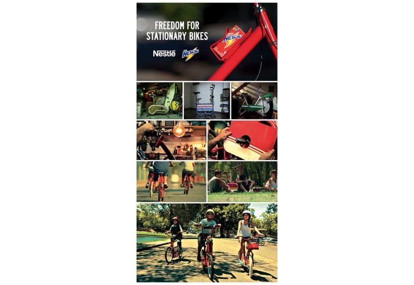 Portada de Nescau promueve el uso de las bicicletas