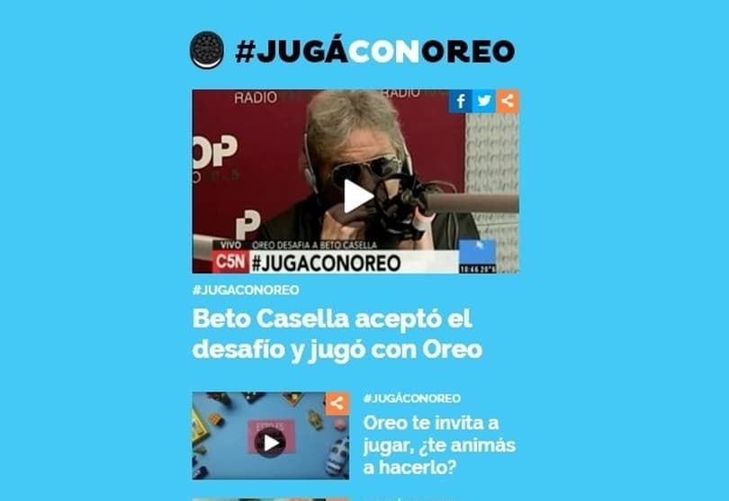 Portada de Oreo se suma a los medios de Indalo Media