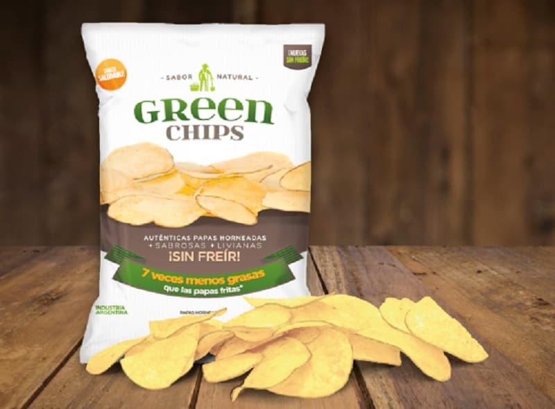 Portada de Llega Green Chips, la nueva marca de papas y batatas horneadas 