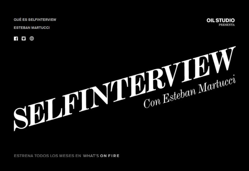 Portada de Oil Studio presenta Selfinterview