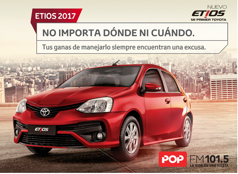 Portada de Pop radio 101.5 te propone las mejores excusas para no bajarte de tu Etios 2017