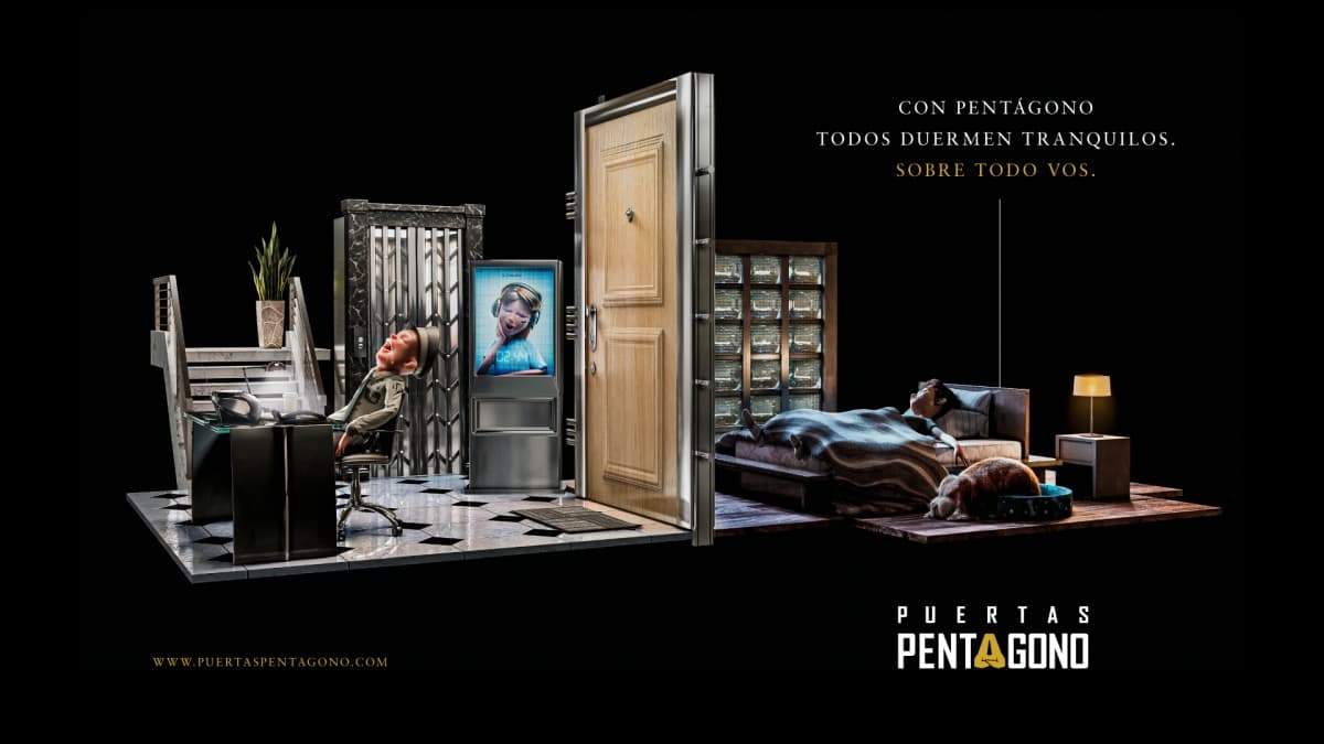 Portada de “Todos duermen tranquilos”, la nueva campaña de NUEVE para Puertas Pentágono
