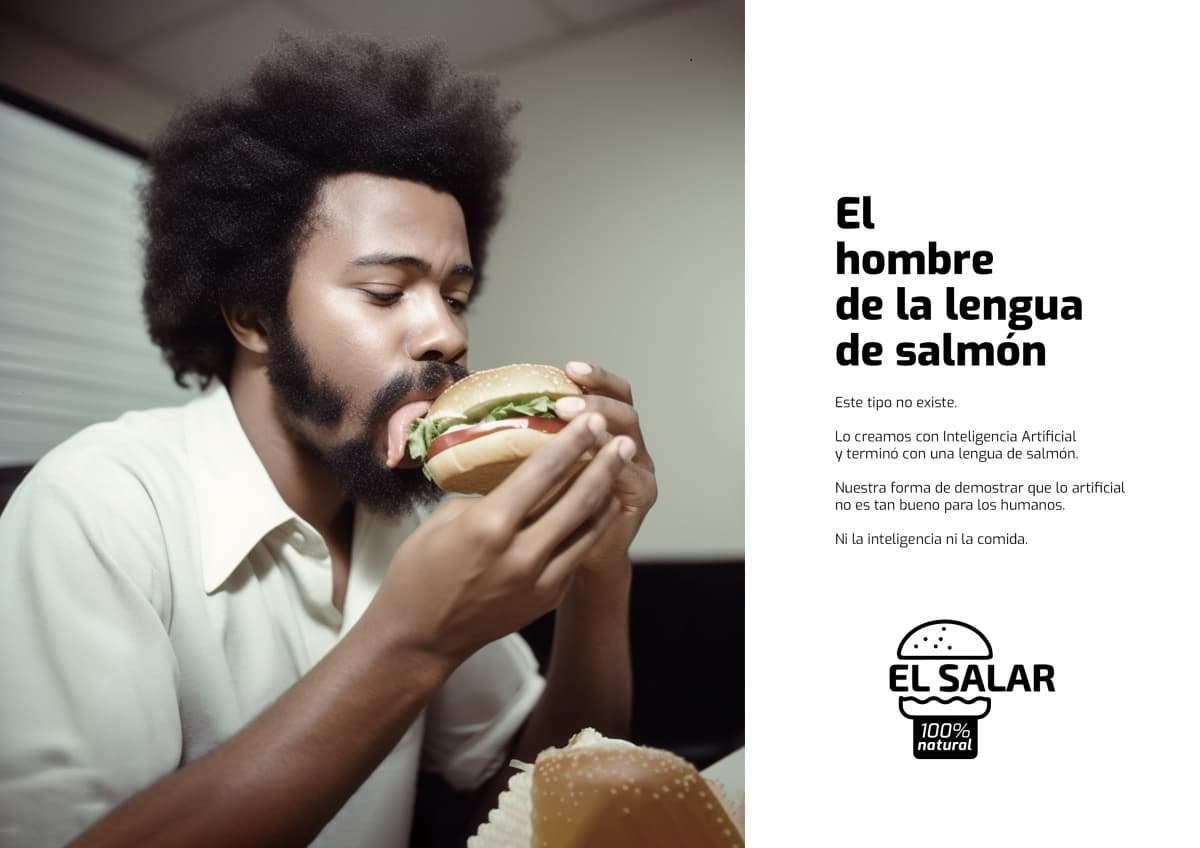 Portada de Hamburguesas El Salar lanza la primera campaña publicitaria creada con Inteligencia Artificial para rechazar lo artificial en Bolivia