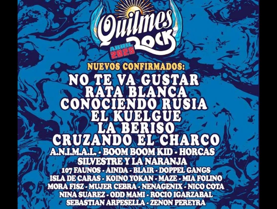 Portada de Nuevas bandas se suman al line up del Quilmes Rock 2025