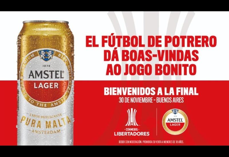 Portada de Mensaje de Amstel y Don frente a la final de la Copa Libertadores