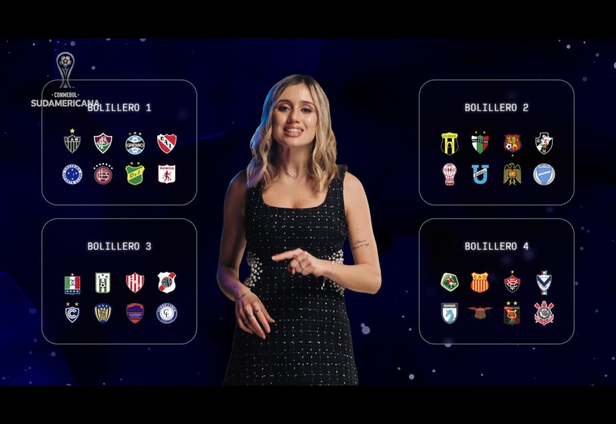 Portada de PLUG Collective, junto a Morena Beltrán y Gastón Edul, explicaron el sorteo 2025 de la Conmebol Libertadores y Sudamericana