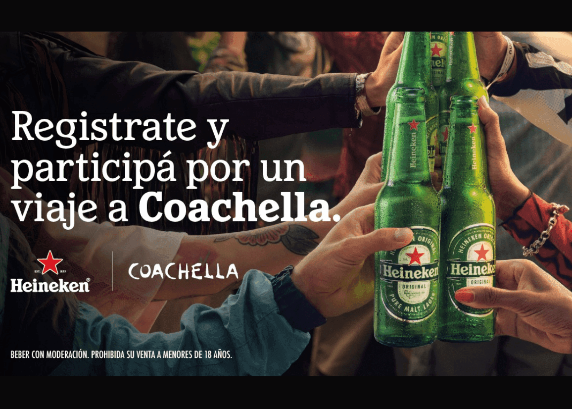Portada de Heineken lanza una nueva promo para viajar a Coachella 2026