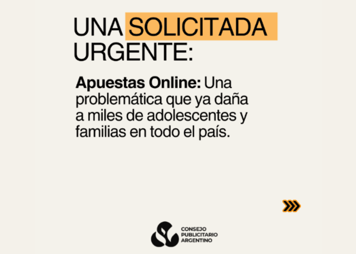 Portada de El Consejo Publicitario Argentino realizó una solicitada sobre el avance de las apuestas online en adolescentes