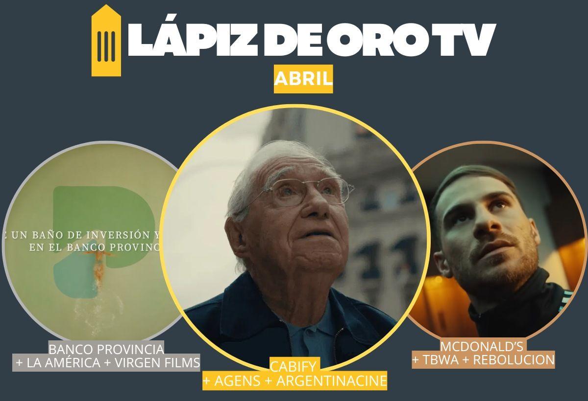 Portada de Cabify, Agens y argentinacine ganan el Lápiz de Oro de TV de Abril