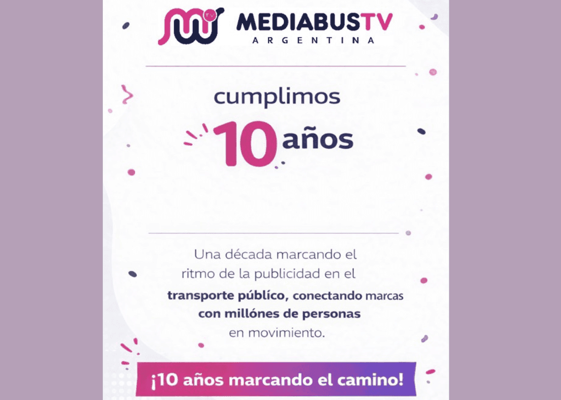 Portada de MediaBusTV Argentina celebra sus 10 años de trayectoria en el mercado publicitario