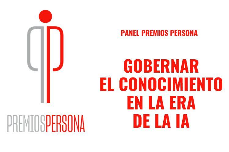 Portada de La IA y la gestión del conocimiento en el primer panel de Premios Persona