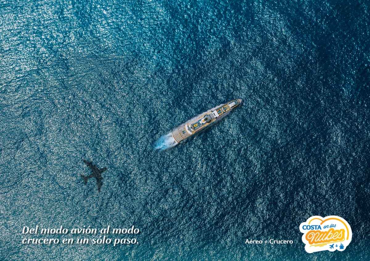 Portada de "Costa en las nubes", la campaña de Live para Costa Cruceros