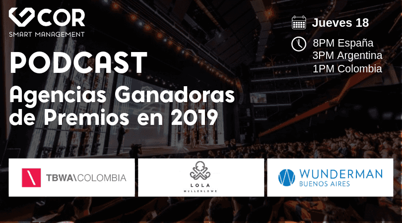Portada de Nuevo podcast de COR: Agencias Ganadoras de Premios 2019