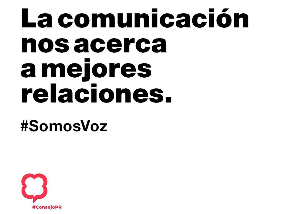 Portada de #SomosVoz, la nueva campaña del Consejo Profesional de Relaciones Públicas