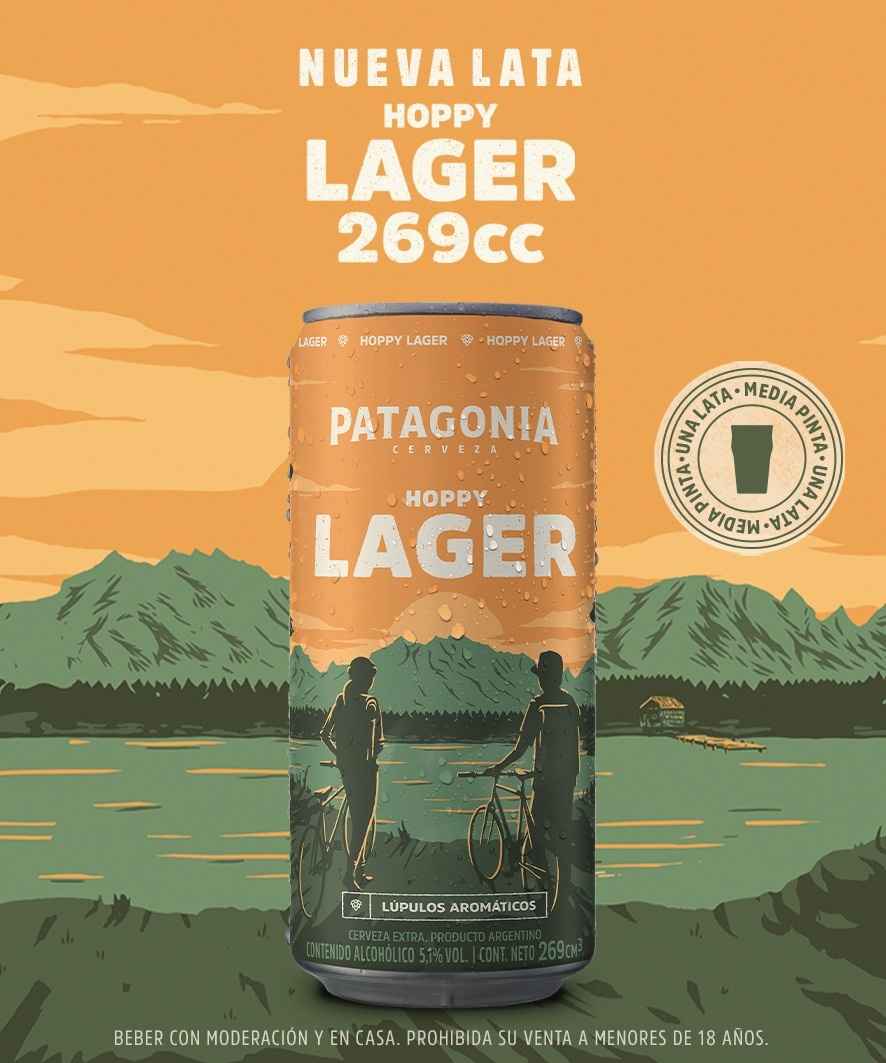 Portada de Cerveza Patagonia presenta las nuevas latas Hoppy Lager