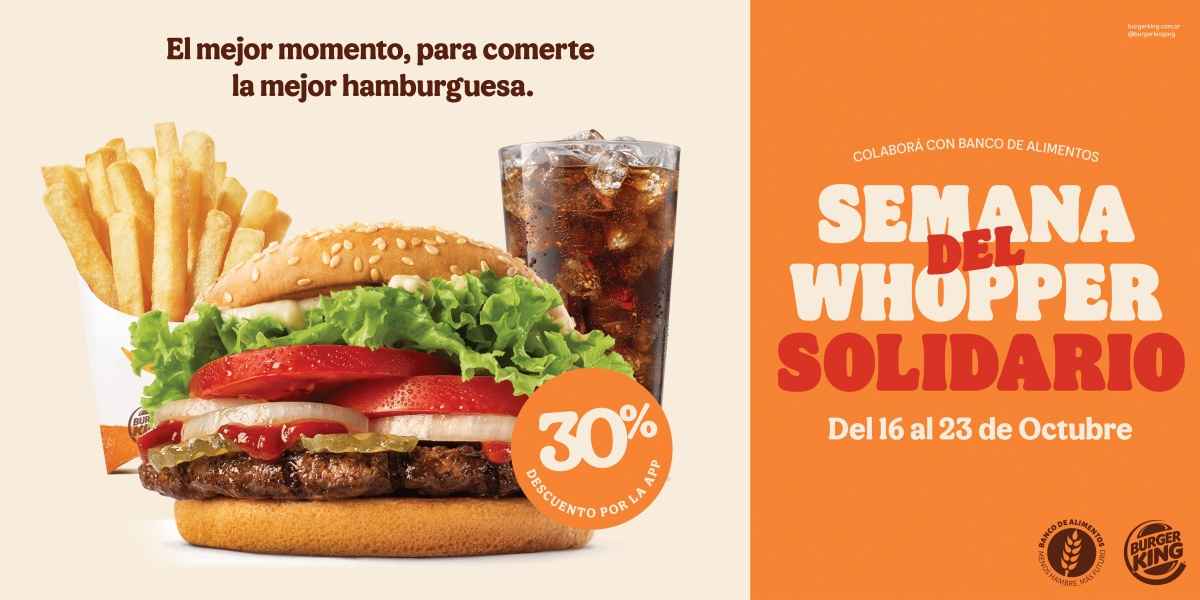 Portada de Burger King Argentina refuerza su compromiso con “Banco de Alimentos” a través del Whopper Solidario