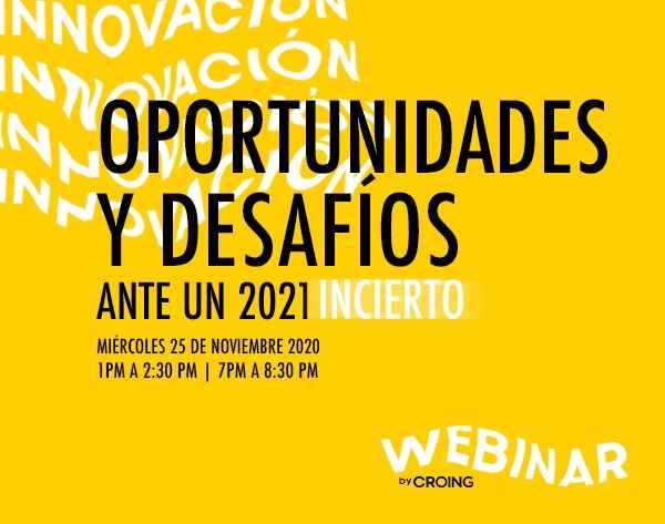 Portada de CROING lanza el webinar "Innovación: oportunidades y desafíos ante un 2021 incierto"