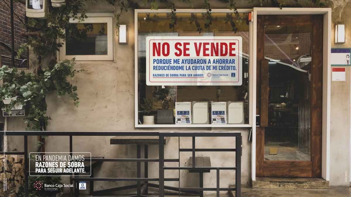 Portada de “No se vende, no se arrienda” campaña de The Juju para Banco Caja Social de Colombia