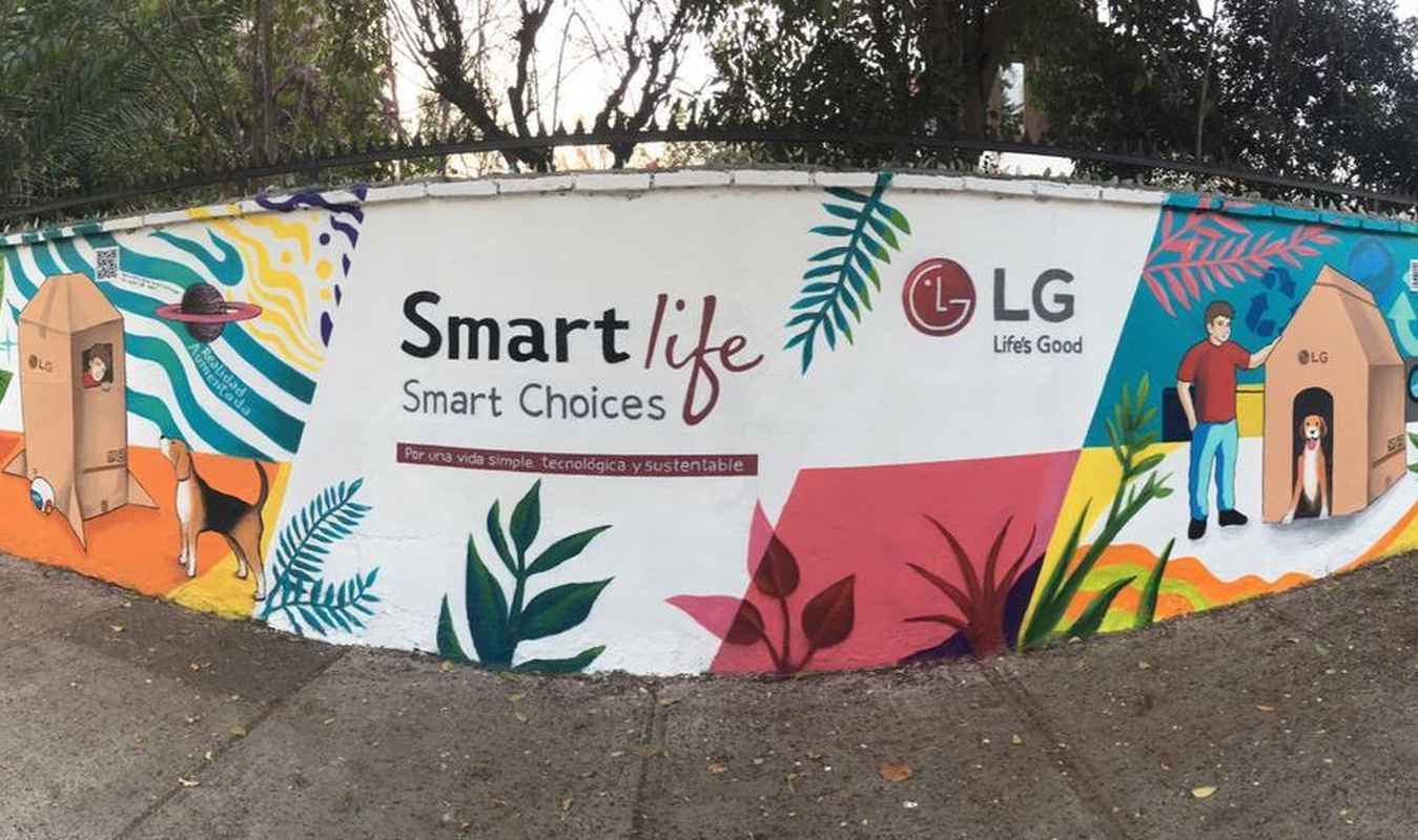 Portada de Planta desarrolló junto a LG Electronics un mural sustentable en el marco de su campaña Smart Life, Smart Choices