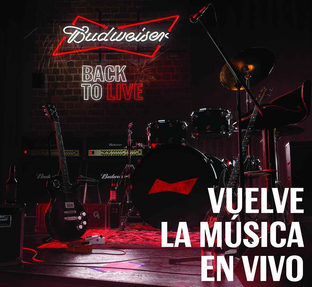 Portada de Budweiser presenta "Back to Live", una nueva campaña para ayudar a la industria de la música
