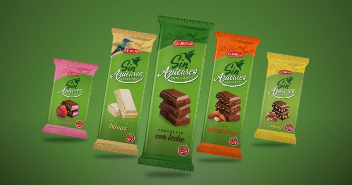 Portada de Nueva campaña de Hermida para Chocolates sin Azúcares Agregados de Georgalos