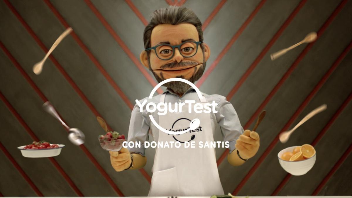 Portada de "Yogurtest", la nueva campaña de Yogurísimo con Donato de Santis