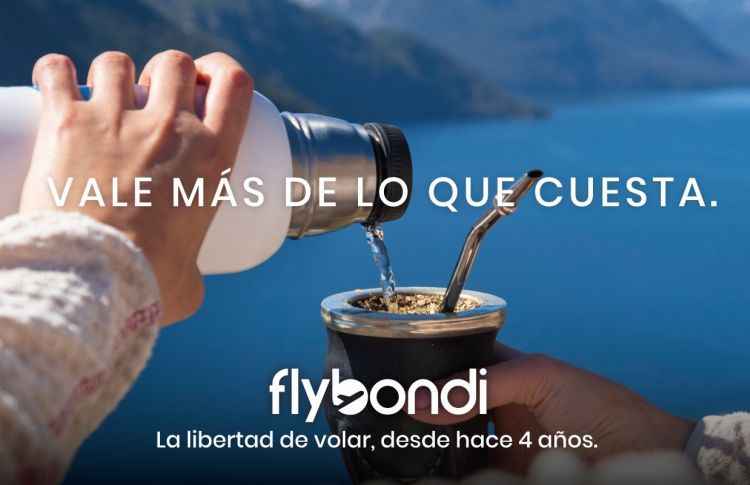 Portada de Flybondi, de la mano de HOY BUE, presenta su campaña “Vale más de lo que cuesta”