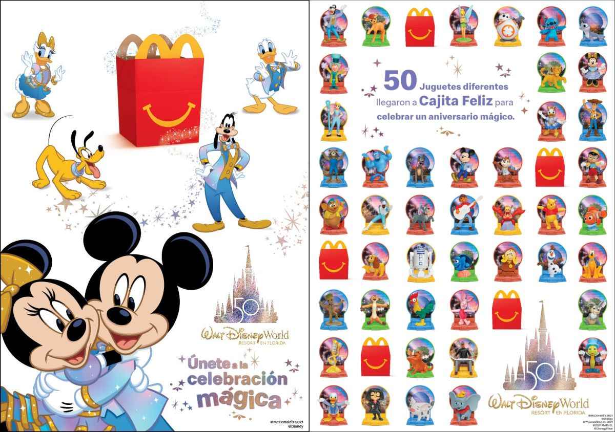 Portada de McDonald’s presenta una colección exclusiva de Cajita Feliz con personajes históricos de Disney