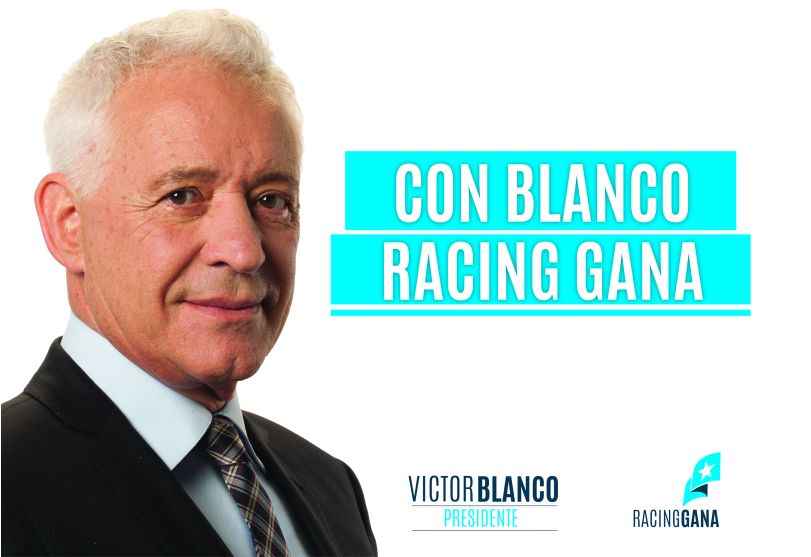 Portada de “Racing Gana”, la campaña de Víctor Blanco desarrollada por Grupo al Sur y be singular 