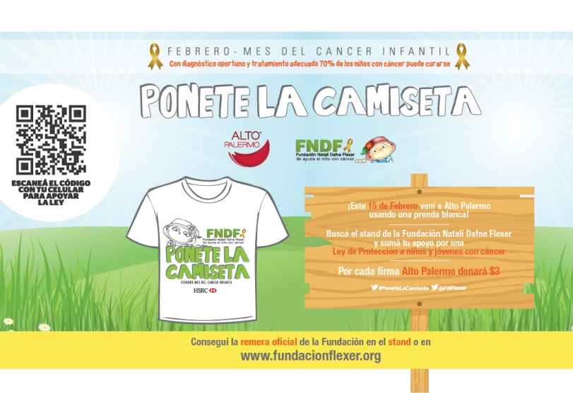 Portada de Campaña "Ponete la camiseta", este miércoles en Alto Palermo