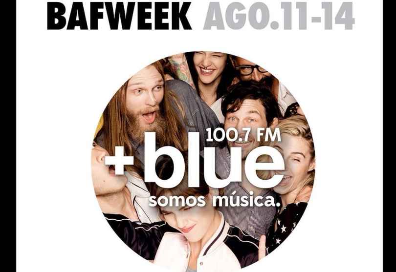 Portada de Blue 100.7, radio oficial del BAFWEEK