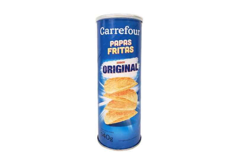 Portada de Carrefour presenta sus papas fritas en tubo  