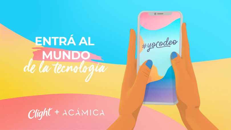 Portada de Clight y Acámica crean #YoCodeo, una campaña, creada por la agencia Mutato, para incentivar a las mujeres a programar