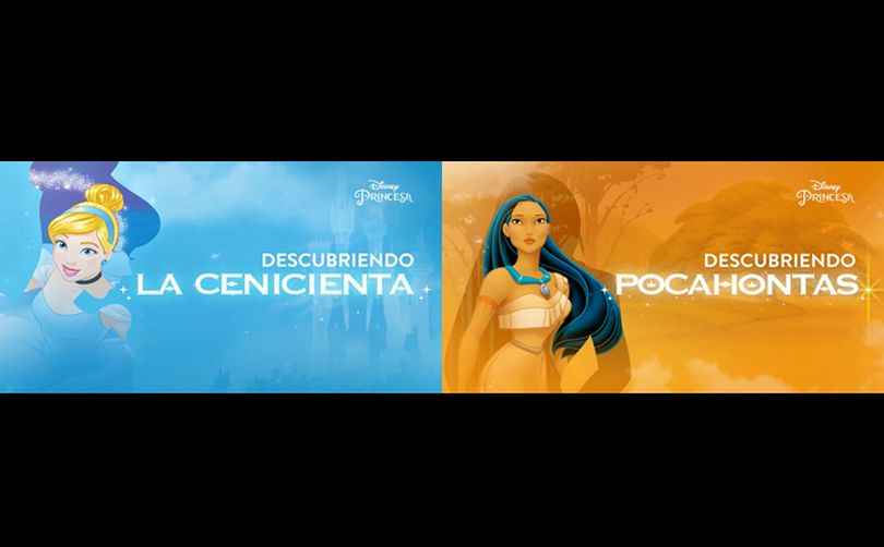 Portada de "Descubriendo La Cenicienta" y "Descubriendo Pocahontas", nuevos cortos de Disney Princesa