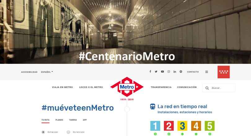 Portada de La agencia /drygital creó la nueva web corporativa de Metro de Madrid