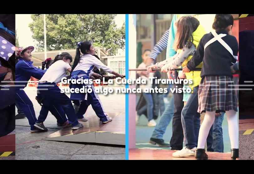 Portada de Papalote Museo del Niño y FCB México crean la “Cuerda Tiramuros” para transmitir un mensaje positivo a los niños
