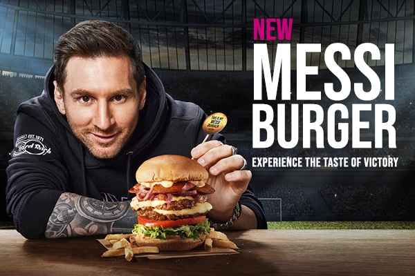 Portada de Hard Rock Café lanza su nueva hamburguesa inspirada por el embajador de la marca Lionel Messi