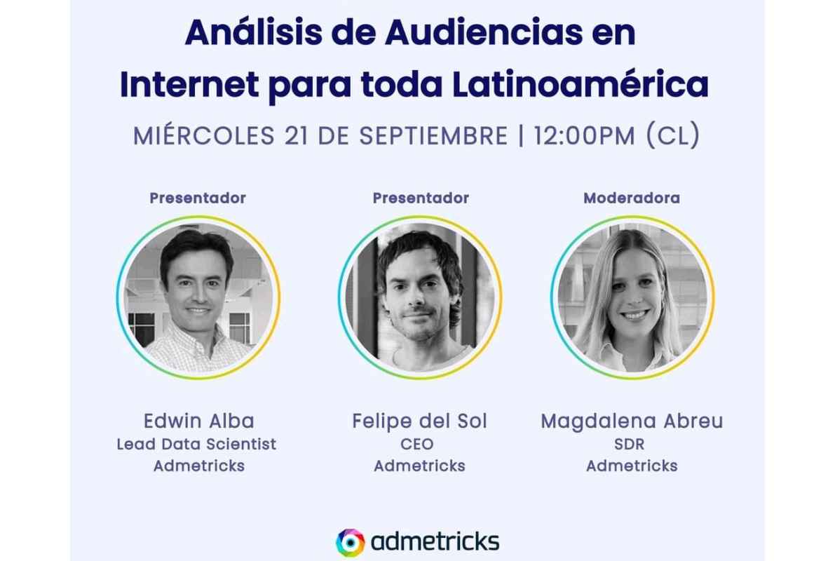 Portada de Admetricks realizará el webinar "Análisis de Audiencias en Internet para toda Latinoamérica"