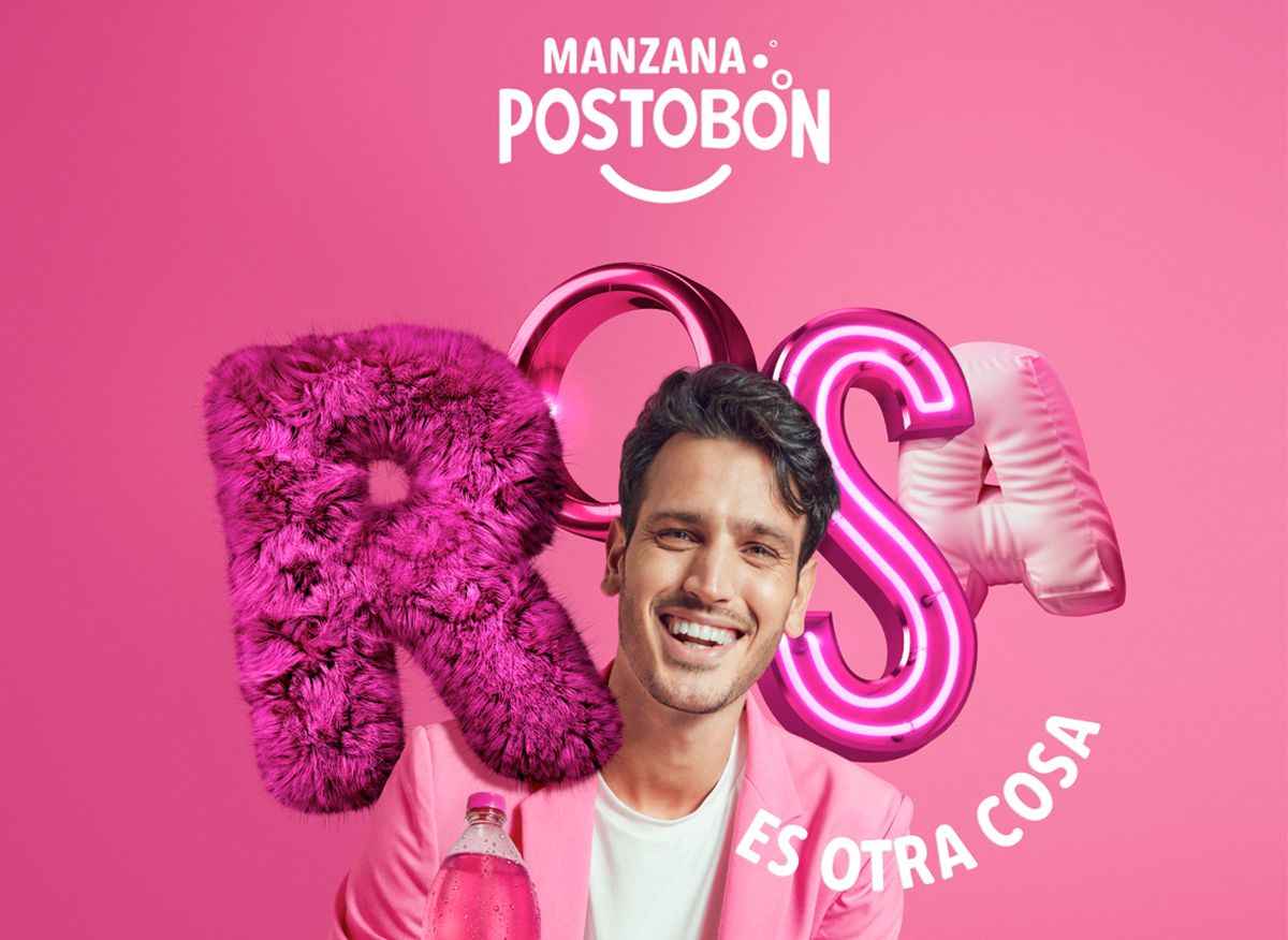 Portada de Manzana Postobón resignifica su color con "El rosa es otra cosa" una campaña creada por Sancho BBDO