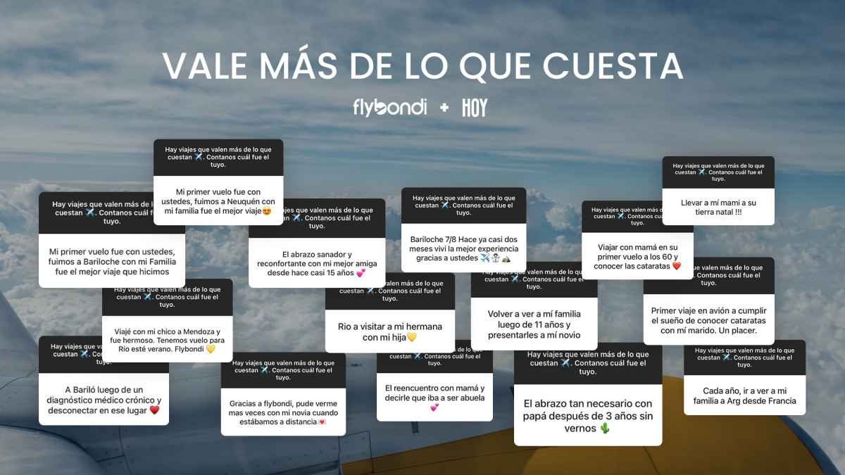 Portada de "Historias Reales", nueva campaña de Flybondi creada por HOY Buenos Aires